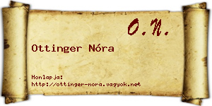 Ottinger Nóra névjegykártya